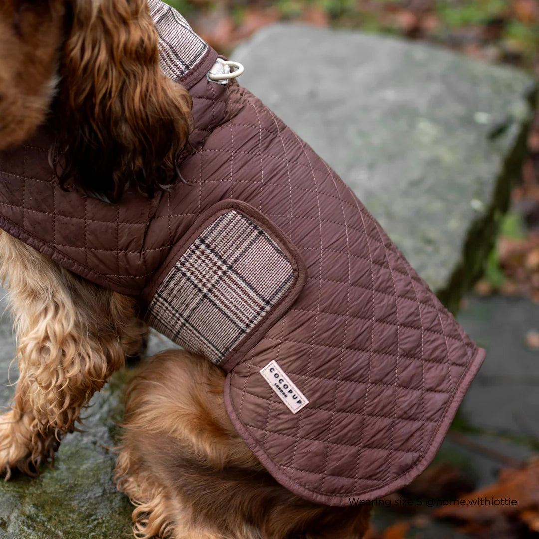 LUXE Quilted Dog Coat - Pup Plaid - Pup&Puppy