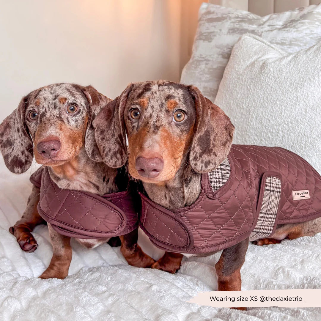 LUXE Quilted Dog Coat - Pup Plaid - Pup&Puppy