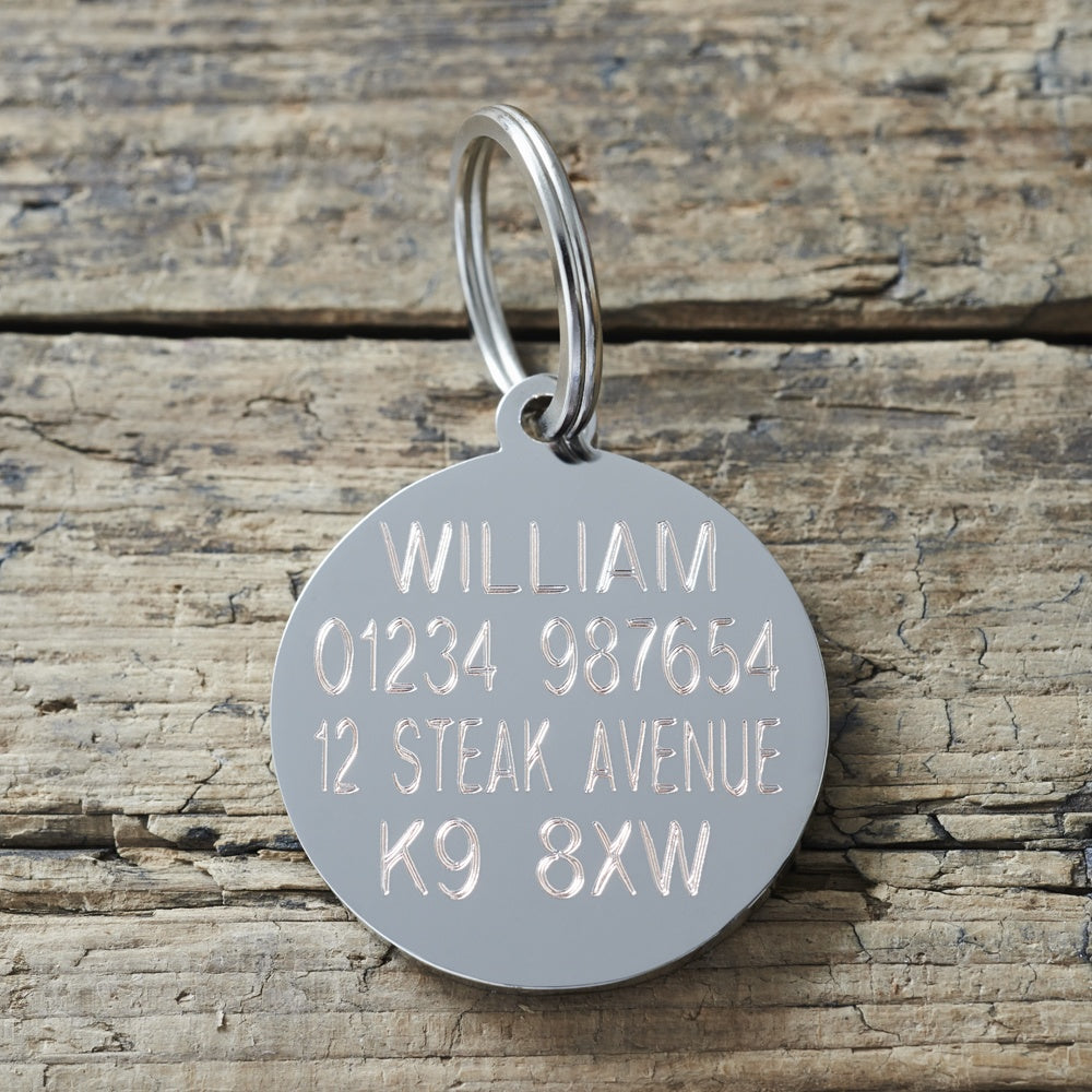 PLEASE CALL MY MUM SHE WILL BE CRYING" DOG ID NAME TAG