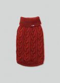 Load image into Gallery viewer, Cable Knit Pullover Dog Jumper - Brick - Pup&Puppy
