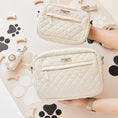 Load image into Gallery viewer, Large Dog Walking Bag - Cream Quilted - Pup&Puppy
